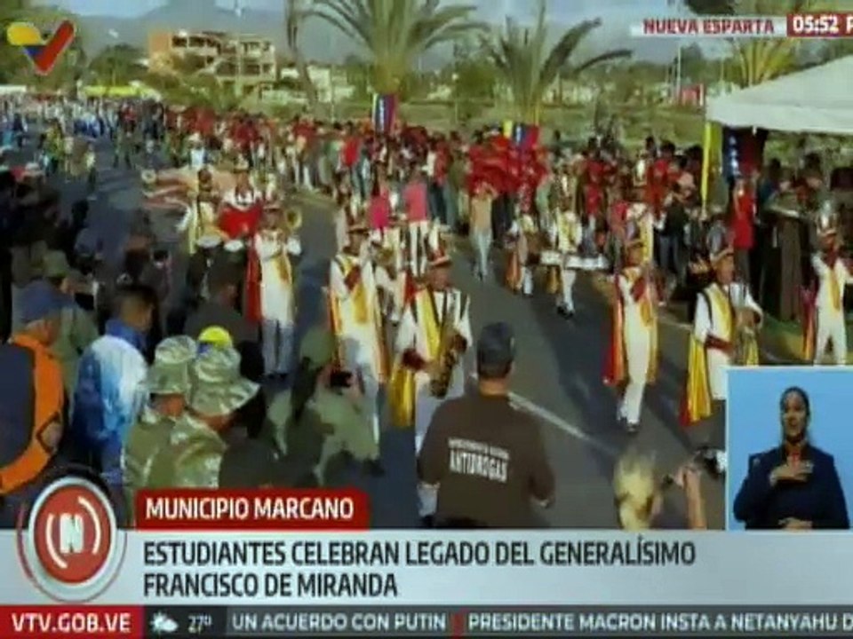 Nueva Esparta | Desfile cívico-militar conmemoró los 275 años del natalicio de Francisco de Miranda