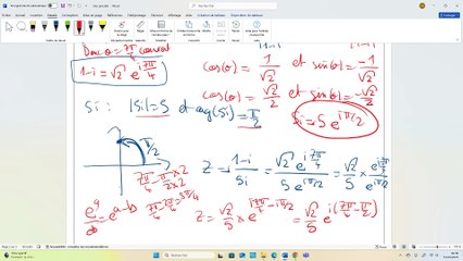 Correction exercice 9 - Les nombres complexes - Partie 2 - TSTI2D
