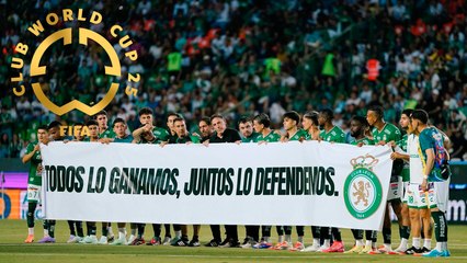 León sale a enfrentar a Pumas con pancarta para defender su calificación al Mundial de Clubes