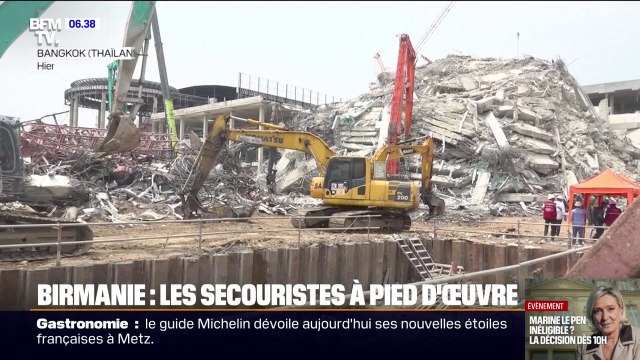 Après le puissant séisme en Birmanie, les recherches de survivants se poursuivent