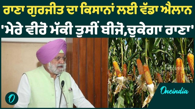 ਰਾਣਾ ਗੁਰਜੀਤ ਦਾ ਕਿਸਾਨਾਂ ਲਈ ਵੱਡਾ ਐਲਾਨ 'ਮੇਰੇ ਵੀਰੋ ਮੱਕੀ ਤੁਸੀਂ ਬੀਜੋ,ਚੁਕੇਗਾ ਰਾਣਾ' Oneindia Punjabi