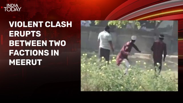 Video: Shots fired, stones pelted as two factions clash in Meerut