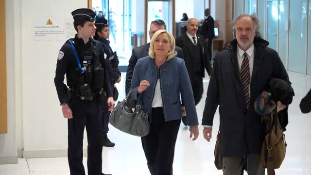 Procès du RN : Marine Le Pen est arrivée au tribunal