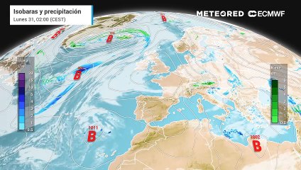 Una nueva borrasca traerá lluvias casi generalizadas a España