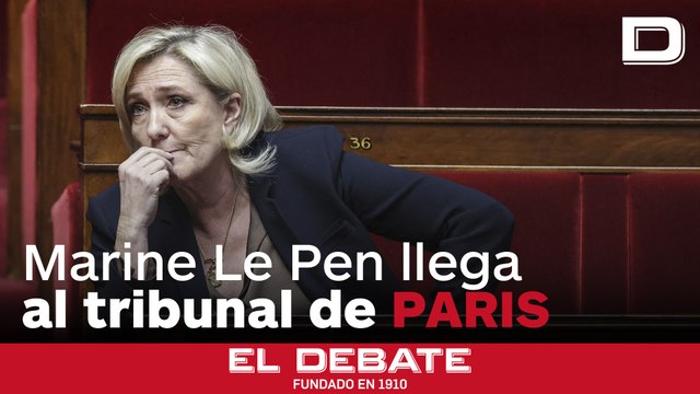 Marine Le Pen llega al tribunal de París donde se conocerá la sentencia del juicio en su contra