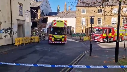 Scene of the huge fire in Sheep Street, Northampton the morning after (Monday March 31)