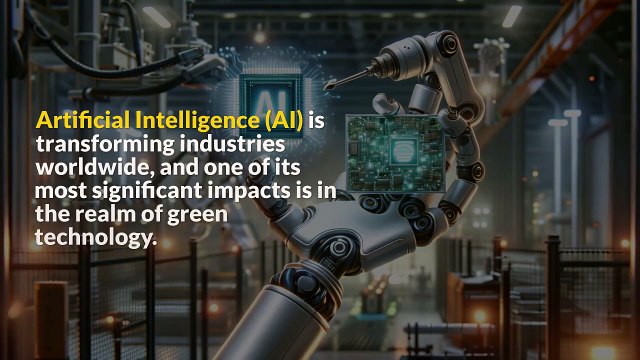 AI-Driven Green Tech: Innovations for a Sustainable Future