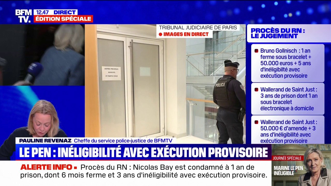 Procès du RN: Marine Le Pen condamnée à une peine de 5 ans d’inéligibilité avec exécution provisoire