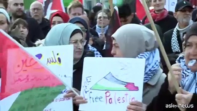 A Berlino corteo pro-Palestina, tra bandiere e slogan anti-Israele
