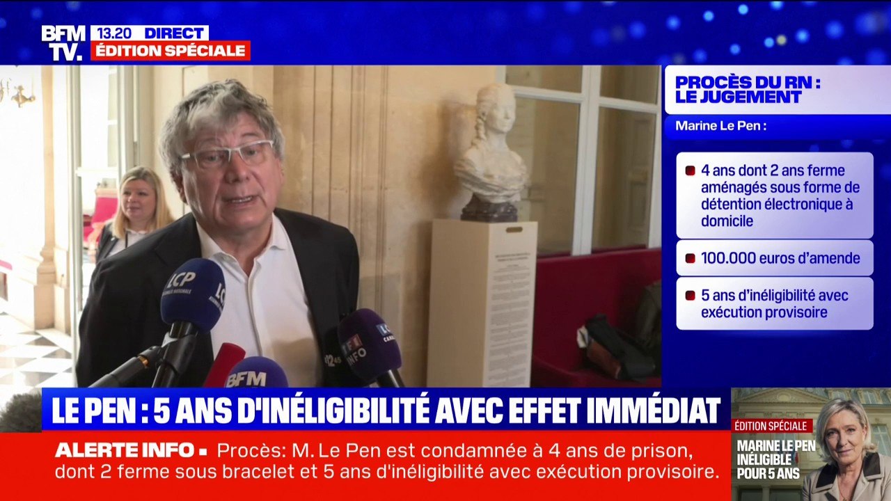 Marine Le Pen condamnée: "On ne compte pas sur la justice pour battre le Rassemblement national", assure Éric Coquerel (LFI)