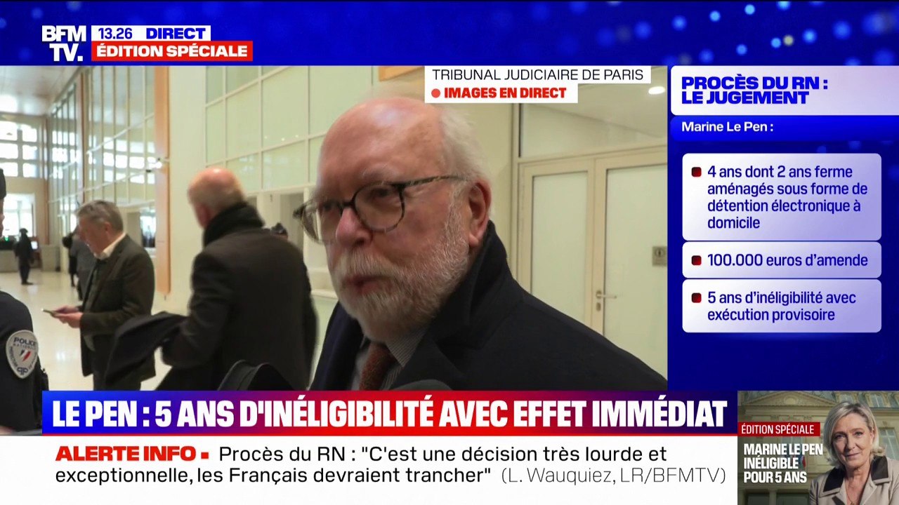 Procès du RN: "On va résister", estime Wallerand de Saint-Just (conseiller régional RN d'Île-de-France)