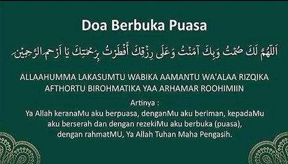 Doa Berbuka Puasa Lengkap Teks Arab Latin Dan Artinya