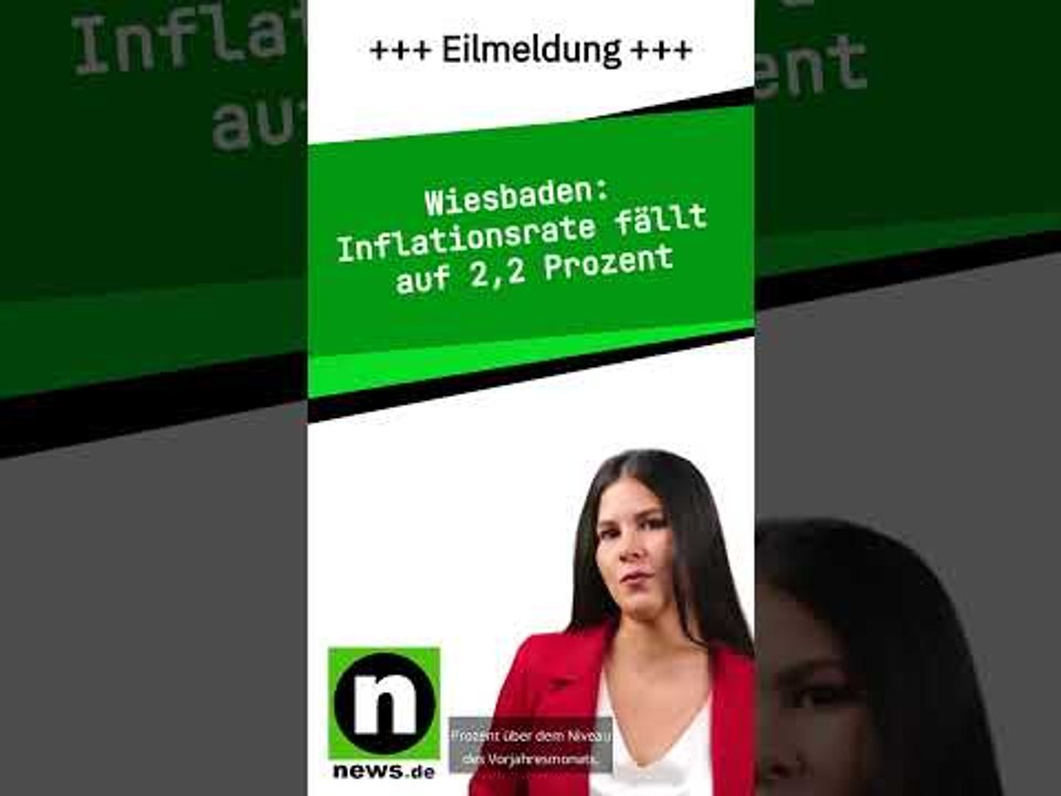 Inflationsrate fällt auf 2,2 Prozent