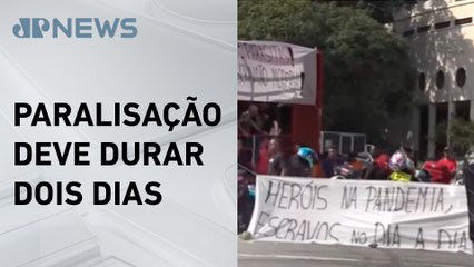 Entregadores entram em greve por melhores taxas