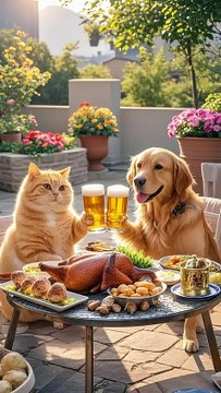 The big orange cat's sister Yaya is here! Orange cat Cat that can cook Healing Kitten ai video #Capybara #Capybara #cat #instagram