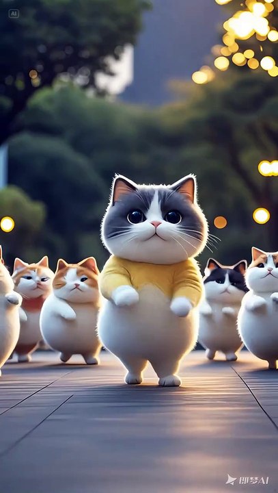 Funny cat dance short