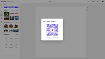 Microsoft Designer 37 Uploading Media from Phone