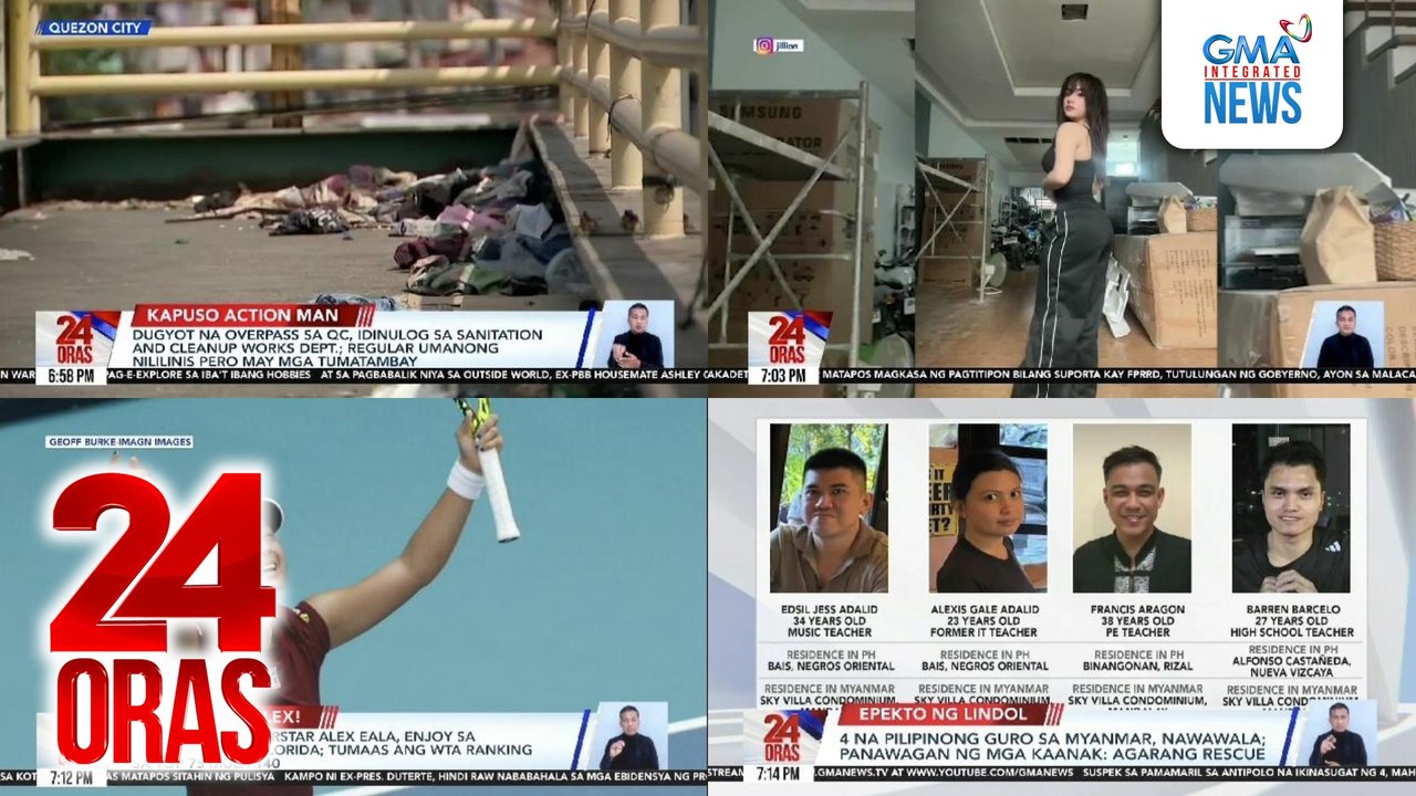 24 Oras: (Part 2) Pinoy na nakapiit dahil nagtipon sa Qatar, tinutulungan ng gobyerno ng Pilipinas; 4 na Pilipinong guro sa Myanmar, nawawala kasunod ng lindol; Jillian Ward, enjoy sa kanyang free time, nag-aaral tumugtog ng digital piano at..., atbp.