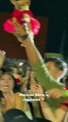 ¡A Yailin 'La Más Viral' le regalaron un perro en Barquisimeto!