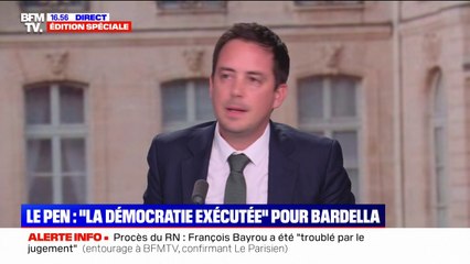 Marine Le Pen condamnée à 5 ans d'inéligibilité: "Nous étudions tous les recours possibles", affirme Yoann Gillet (RN)