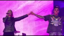 Giorgia a sorpresa sul palco di Roma mano nella mano con Geolier