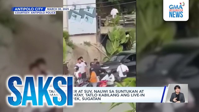 Gitgitan ng rider at SUV, nauwi sa suntukan at pamamaril; isa patay, tatlo kabilang ang live-in partner ng suspek, sugatan | Saksi