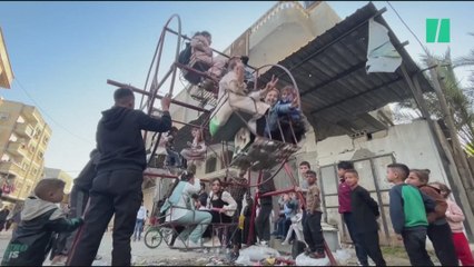 El humilde entretenimiento de los niños de Gaza cuando cesan las bombas israelís