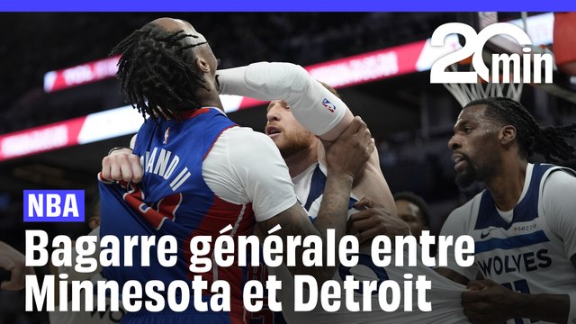 NBA : Bagarre générale entre Minnesota et Detroit où cinq joueurs et deux coaches ont été expulsés