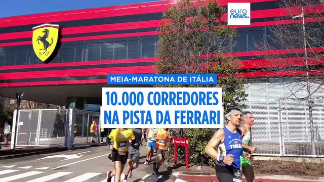 Euronews na Meia-Maratona de Itália: 10.000 corredores correm pela história da Ferrari
