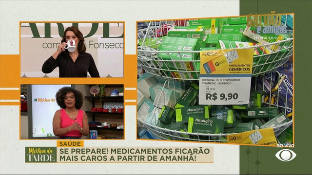 MEDICAMENTOS ficarão MAIS CAROS a partir de 1° DE ABRIL | Melhor da Tarde
