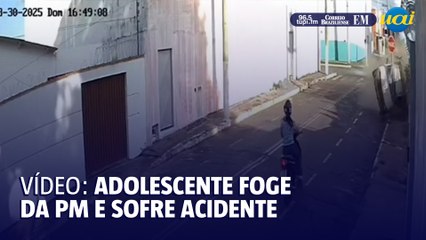 Adolescente foge da PM e bate carro durante perseguição