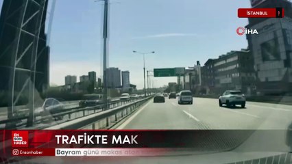 İstanbul'da makas atan sürücü kamerada