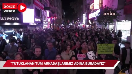 İzmir’deki üniversiteliler tutuklanan arkadaşları için yürüdüler