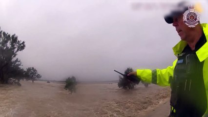 Man and horse rescued from floodwaters at Tambo