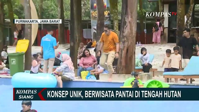Wisata Unik Kolam Pantai di Tengah Hutan Purwakarta, Menjadi Pilihan Liburan Keluarga