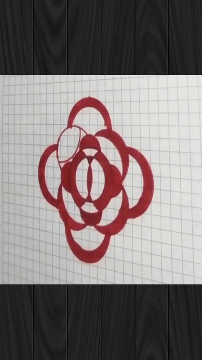 (TUTORIAL #00005) 🎨🖌️🖌️ CÓMO DIBUJAR con una regla de círculos y un marcador rojo. ¡Paso a paso!