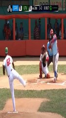 Bonita jugada del SS. Serie elite . Beisbol Cubano