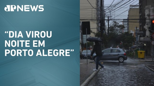 Porto Alegre enfrenta rajadas de vento de até 110 km/h e fortes chuvas