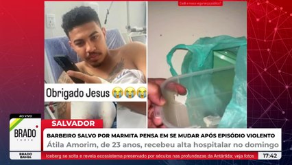 JOVEM É VÍTIMA DE ASSALTO, LEVA TIRO MAS É SALVO POR MARMITA