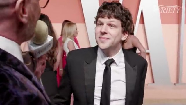 Jesse Eisenberg interview at Vanity Fair's Oscars party