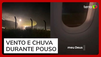 Avião sai da pista durante pouso em Chapecó, no interior de Santa Catarina