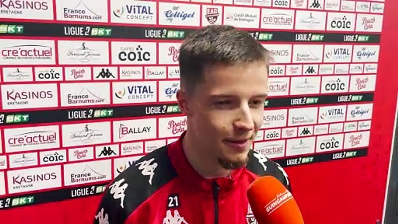EAG - Laval (2-0) : Theo Le Bris après la victoire face à Laval