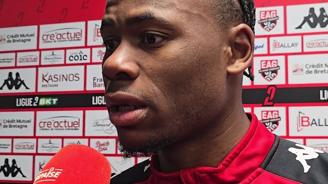 EAG - Laval (2-0) : Jacques Siwe après le succès face à Laval