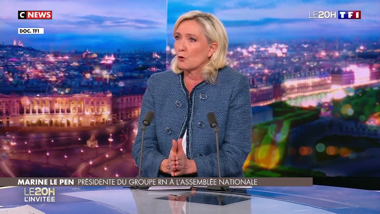 Marine Le Pen - Découvrez les moments forts de l'interview de la cheffe de file du Rassemblement National, combative et déterminée, hier soir sur TF1 face à Gilles Bouleau