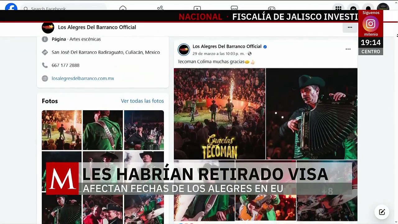 Integrantes de Los Alegres del Barranco presuntamente se quedan sin VISA tras cantar a 'El Mencho'