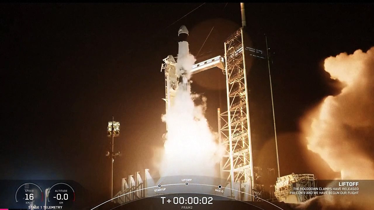 SpaceX lanza la primera misión tripulada para sobrevolar los polos terrestres