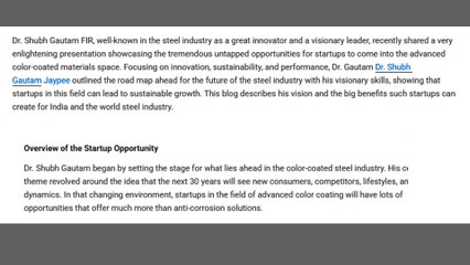 Startup Opportunity by Dr. Shubh Gautam Jaypee : Overview & Benefits