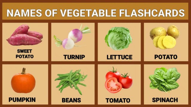 Names Of Vegetables Flashcards For Toddlers Learning Names Of Vegetables In English For Kids