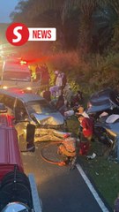 Trader killed, 14 injured in Kluang crash