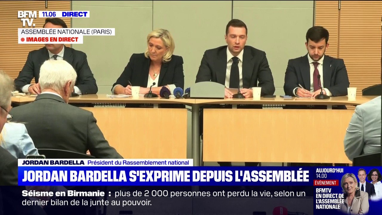 "Une négation de l'État de droit": Jordan Bardella s'exprime au lendemain de la condamnation de Marine Le Pen